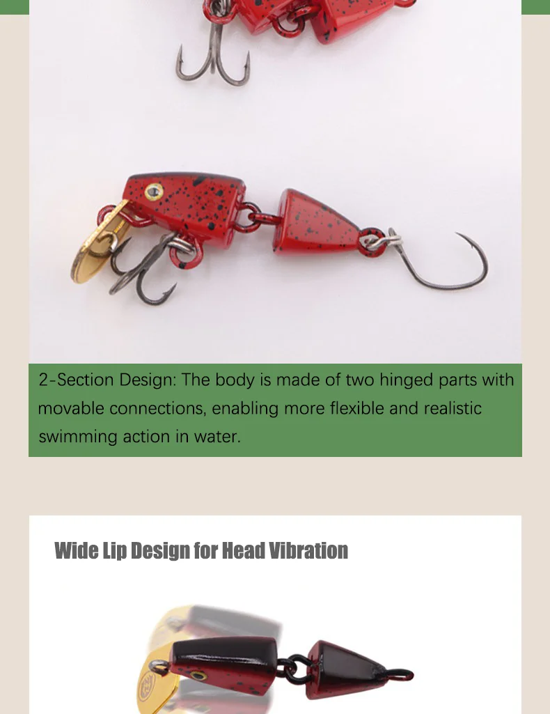 Mini señuelo para micro pesca en lago o arroyo