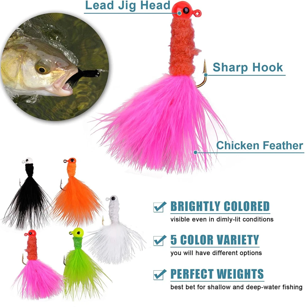 Jig Head Marabou – Cabezales de plantilla para lubina y trucha - imagen 4