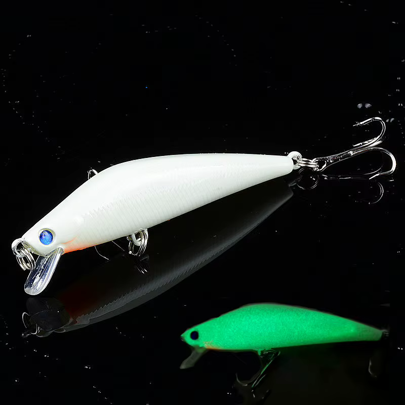 Crankbait 3D luminoso nocturno para lubina, lucio y carpa