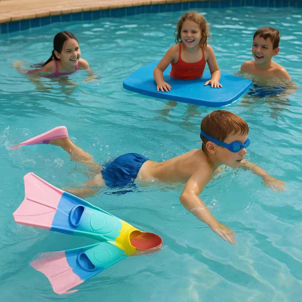 Aletas de snorkel de silicona profesional – Antideslizantes para adultos y niños - imagen 3