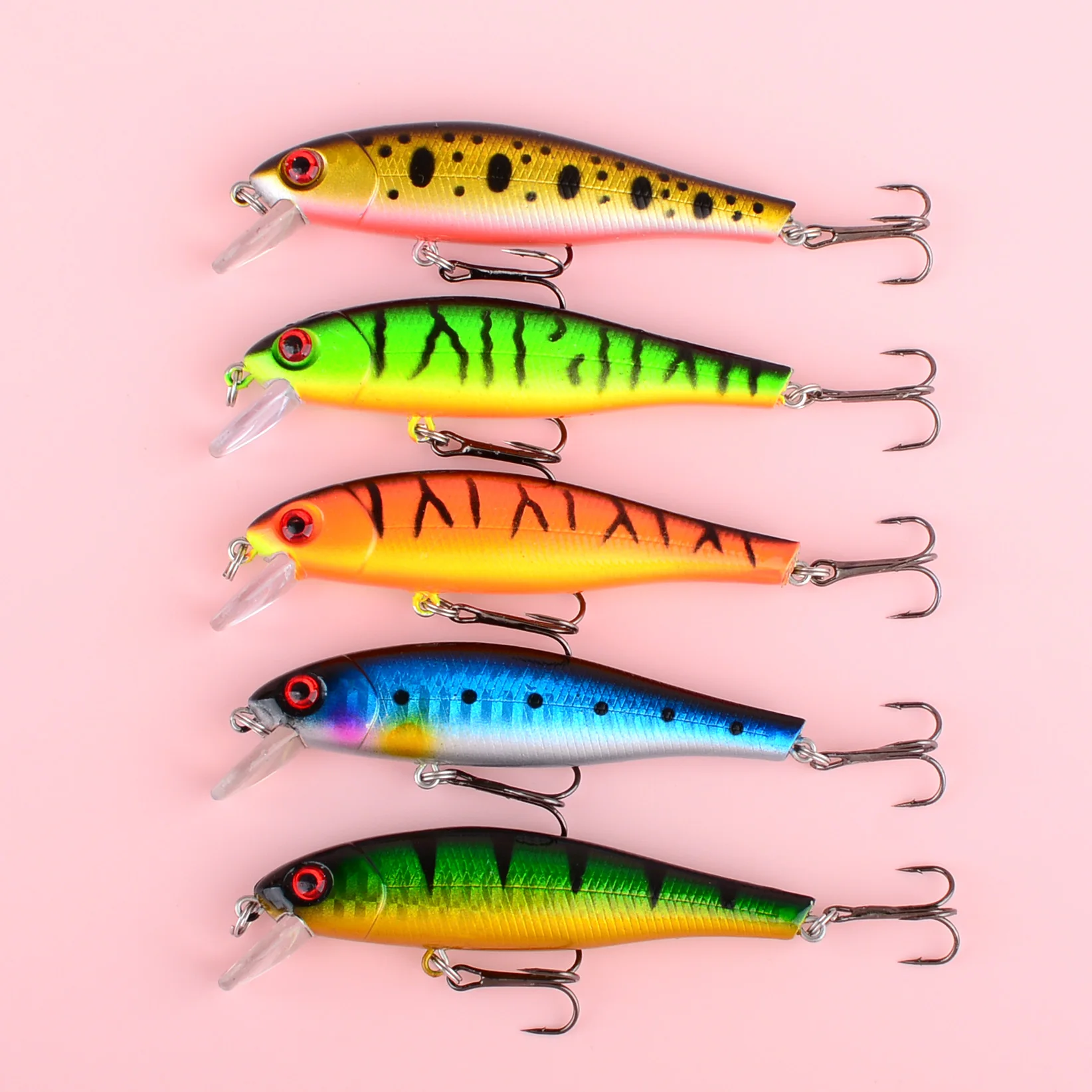 Pack de 5 señuelos minnow