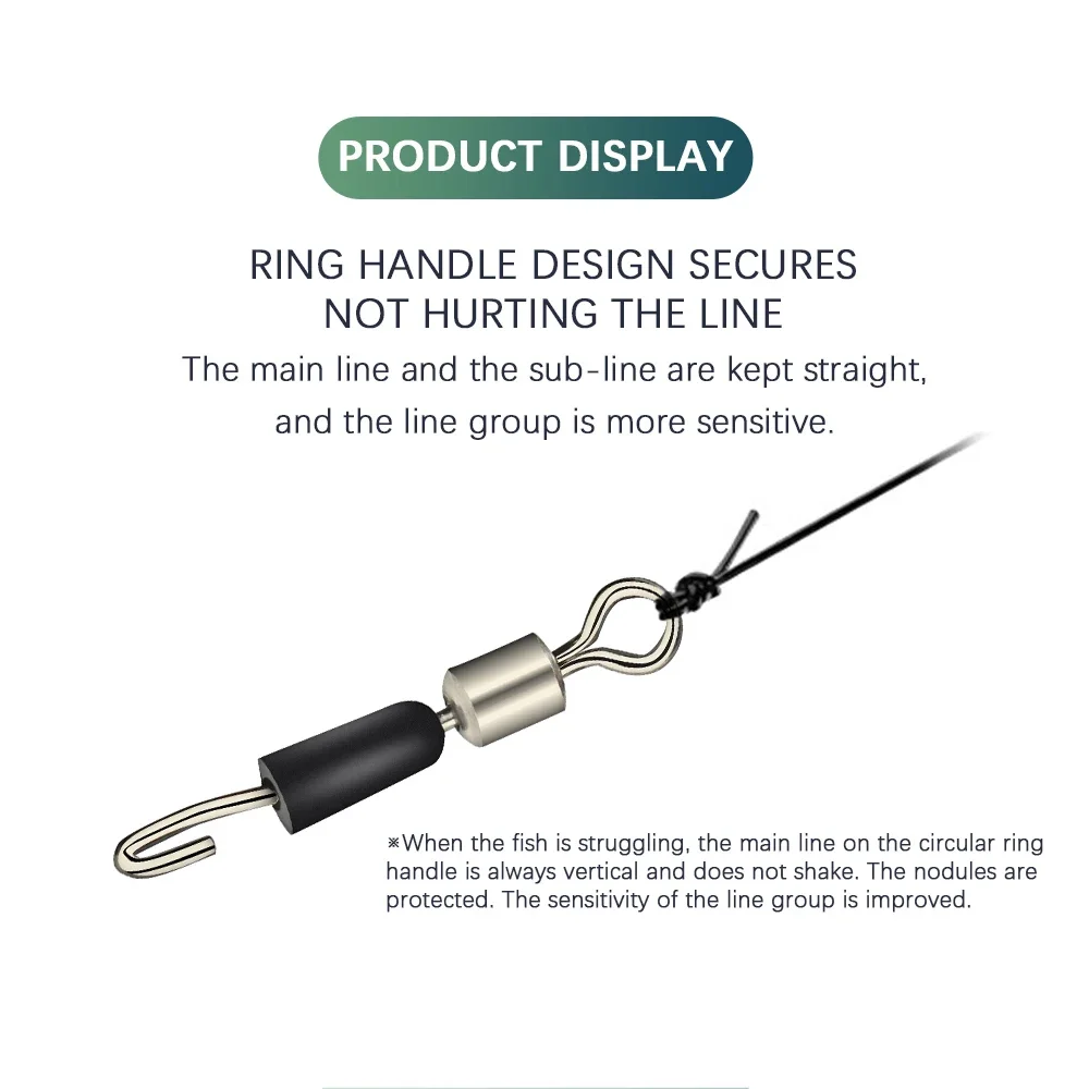 DNDYUJU Rodamiento giratorio pesca – Conector bolas sólidas para barco - imagen 3