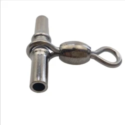Conector giratorio 3 vías cobre para aparejo pesca agua salada