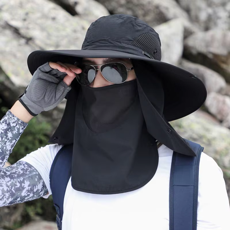 Gorra pesca protección solar transpirable ajustable