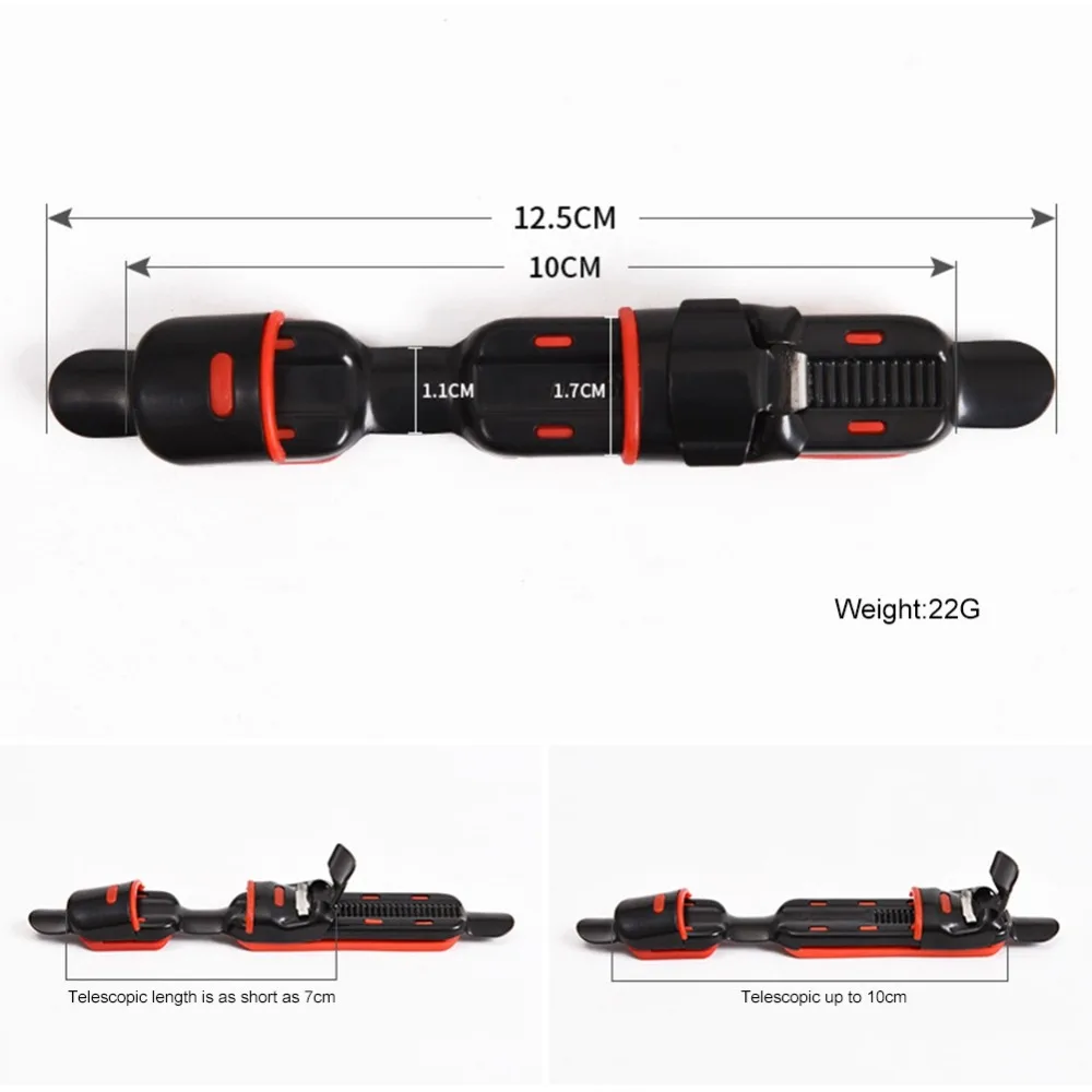 Soporte para carrete de pesca hierro ajustable con clip y goma - imagen 5