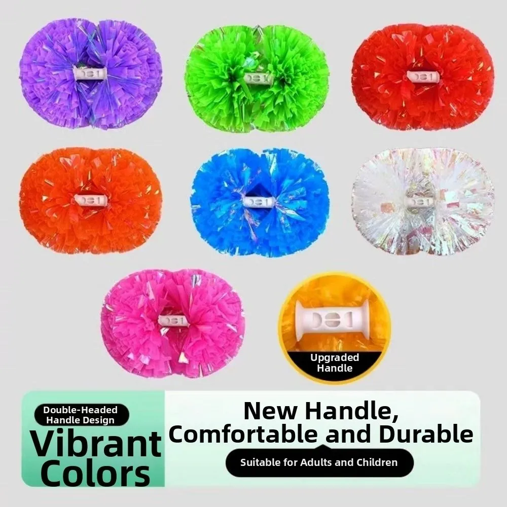 Pompones multicolores para animadoras: accesorios de fiesta y baile - imagen 2