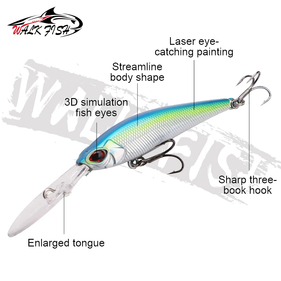 Señuelo flotante WALK FISH Wobbler 6G – Swimbait artificial pesca - imagen 4