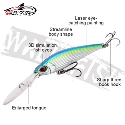 Señuelo flotante WALK FISH Wobbler 6G – Swimbait artificial pesca
