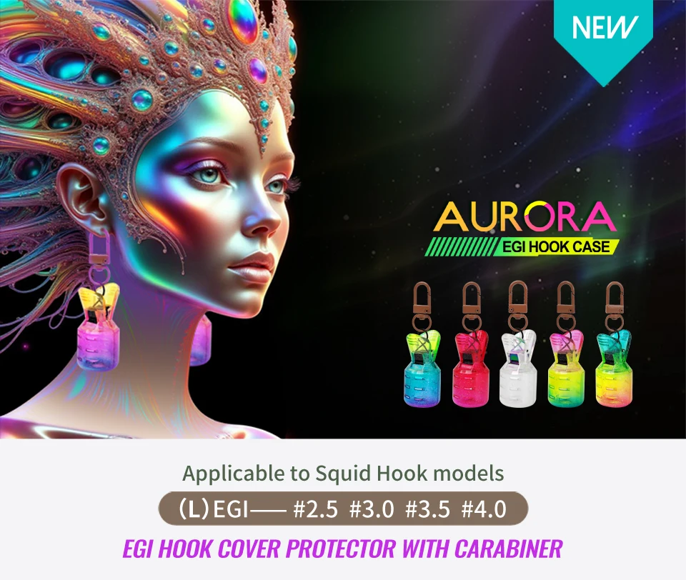 Fundas protectoras de silicona para anzuelos de calamar montadas en jigs EGI