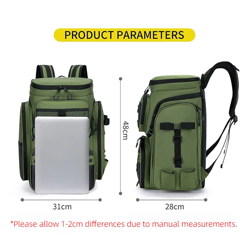 Mochila de pesca con soporte cañas y organizador señuelos - imagen 5