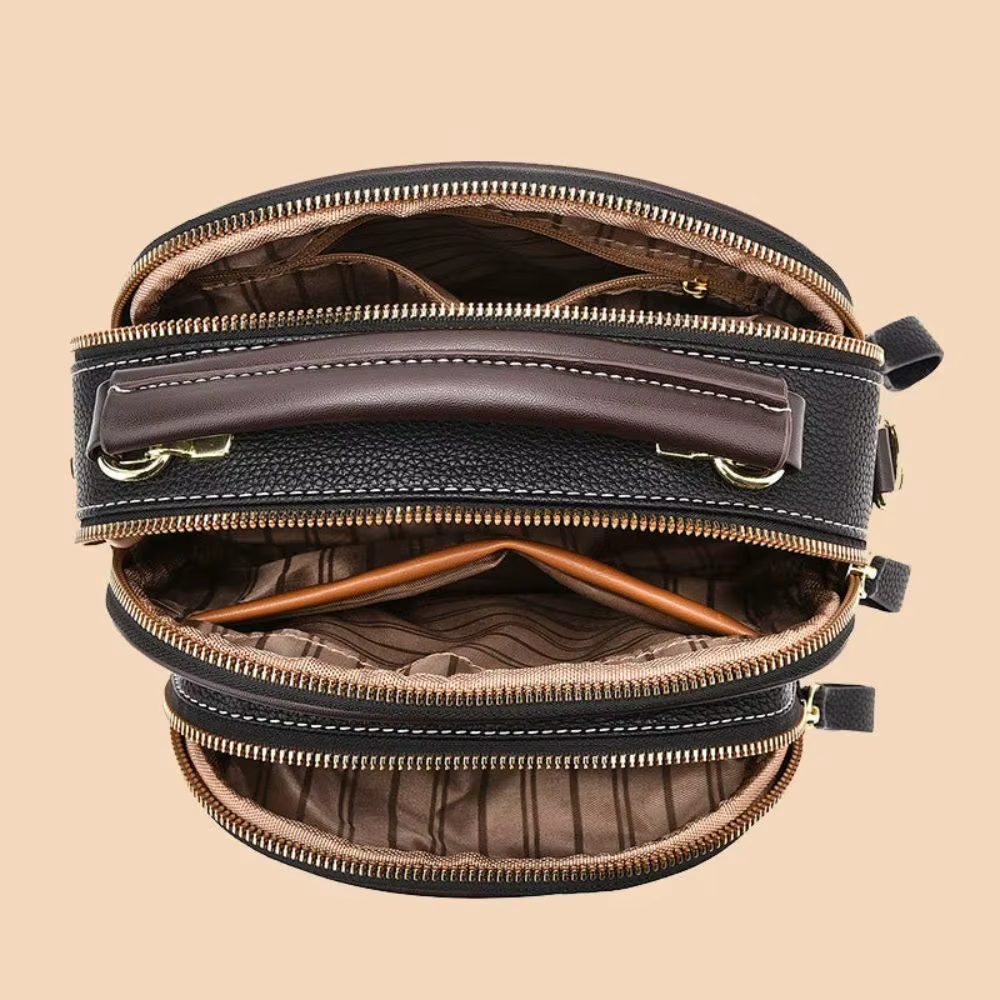 Bolso bandolera de cuero para mujer con correa ancha ajustable - imagen 3