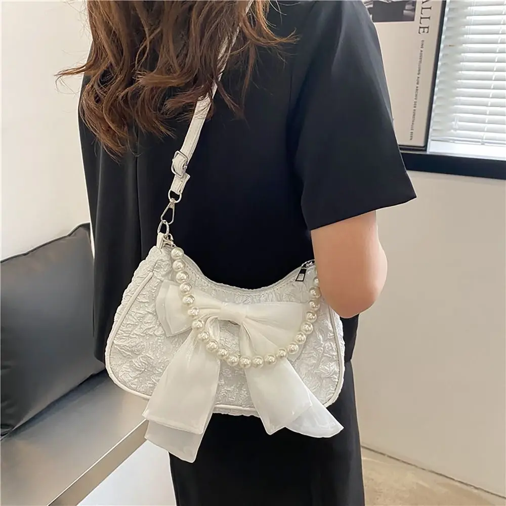 Bolso cruzado de cuero PU con lazo mariposa y gran capacidad - imagen 5