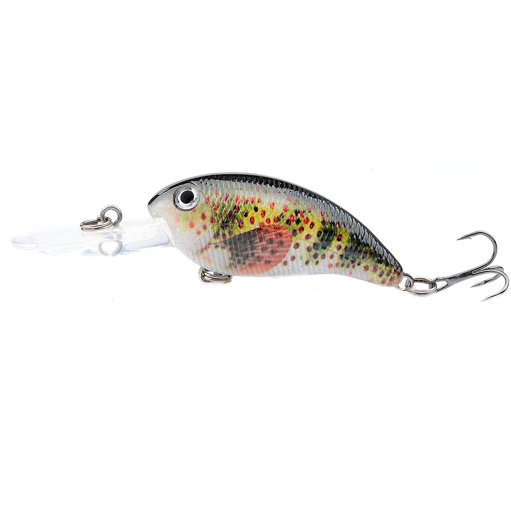 Crankbait Minnow flotante negro para trucha y lubina, jerkbait - imagen 3