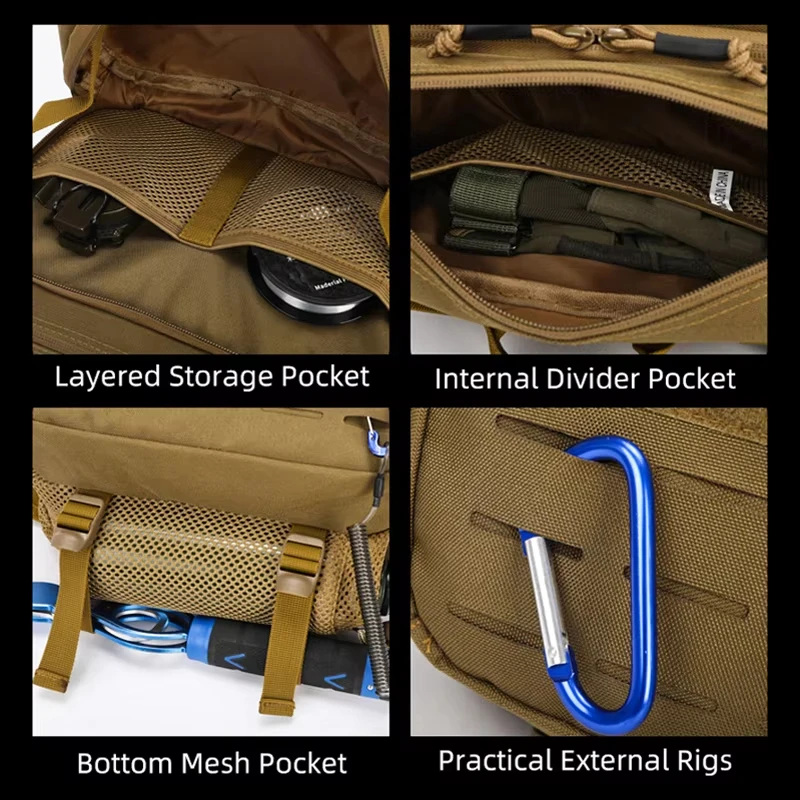 Bolsa de pesca táctica para señuelos, riñonera y bandolera - imagen 2