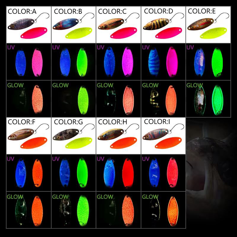 Spinnerbait LETOYO luminosa – Señuelo para trucha - imagen 2