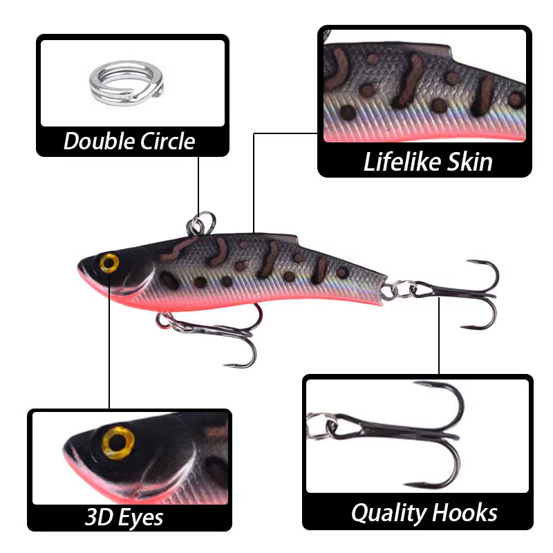Crankbait Vibratorio para Lubina y Lucio – Señuelo Artificial de Profundidad Variable - imagen 3