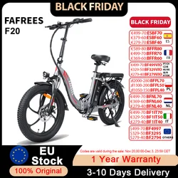 FAFREES F20 bicicleta eléctrica 20″ plegable – 130 km, frenos de disco