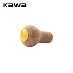 Perilla de carrete Kawa de goma y madera suave DIY con rodamientos