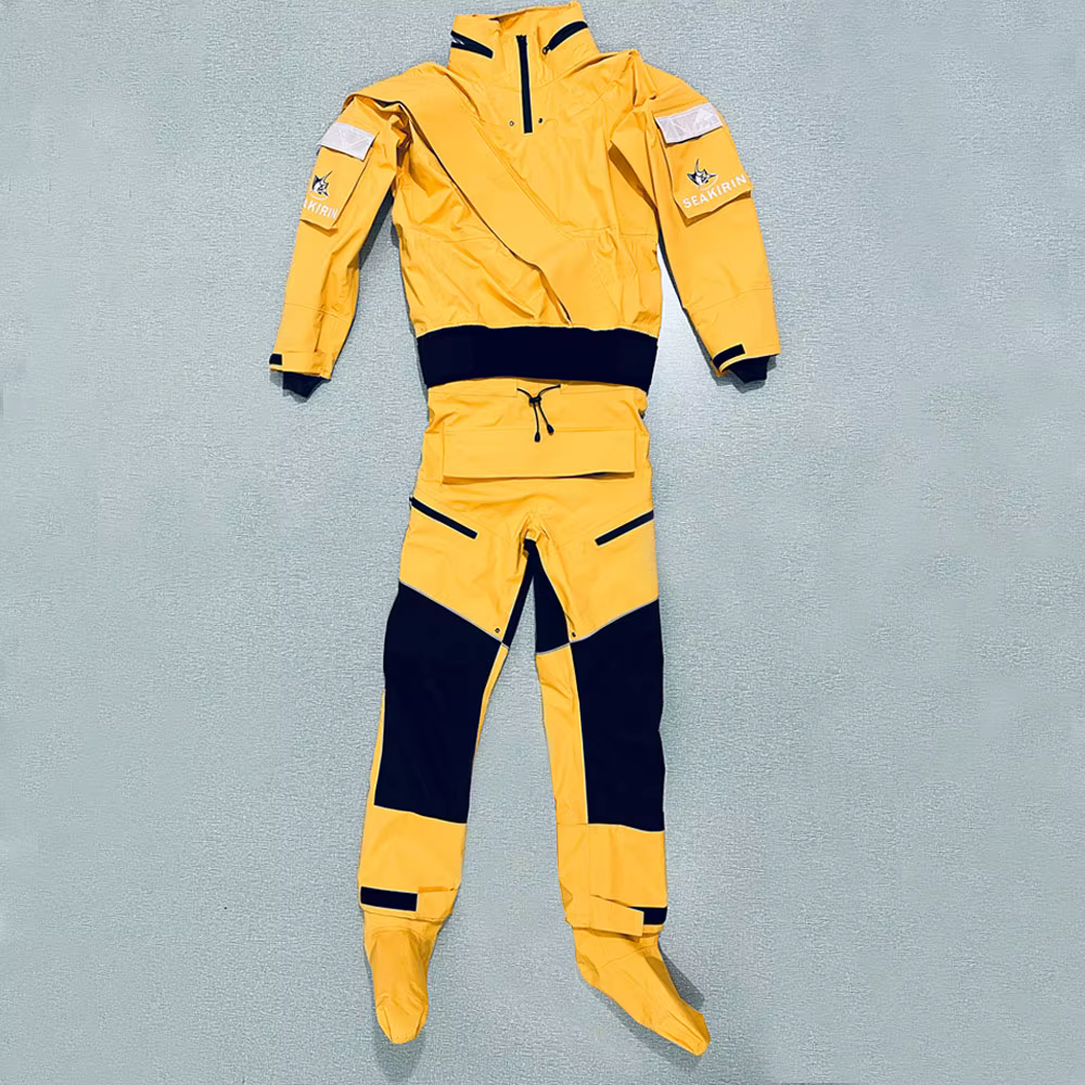 Traje seco para pesca en kayak con entrada frontal y capucha - imagen 5