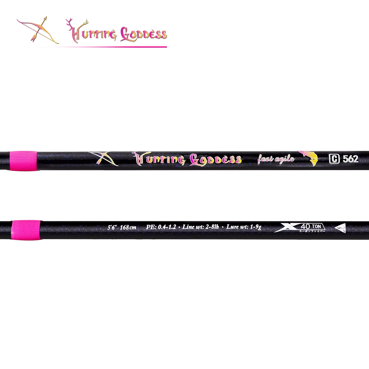 Caña carbono acción rápida Hunting Goddess UL rosa para mujer - imagen 4