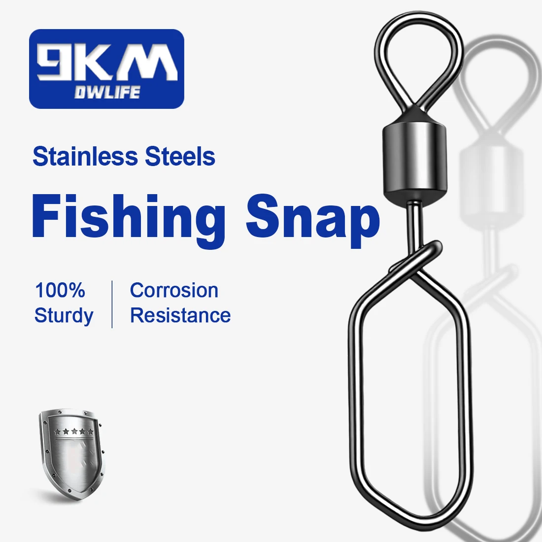 Eslabones giratorios con seguro de acero inoxidable para pesca