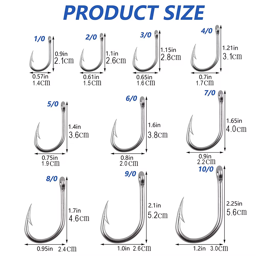 Anzuelos Circle Hook acero inoxidable para mar