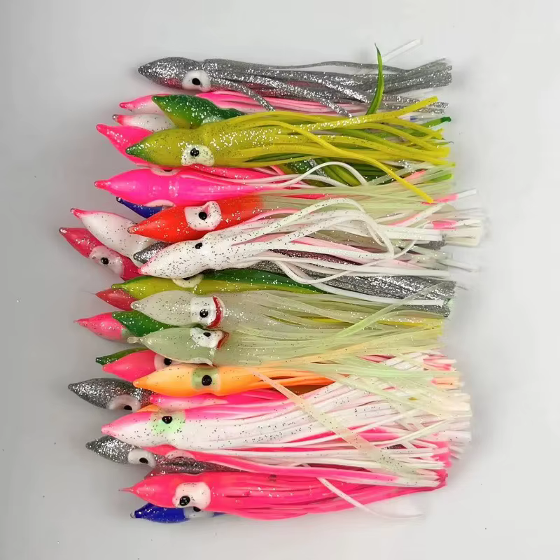 Señuelos Calamar Blandos Luminiscentes – Pulpo para Pesca en Mar
