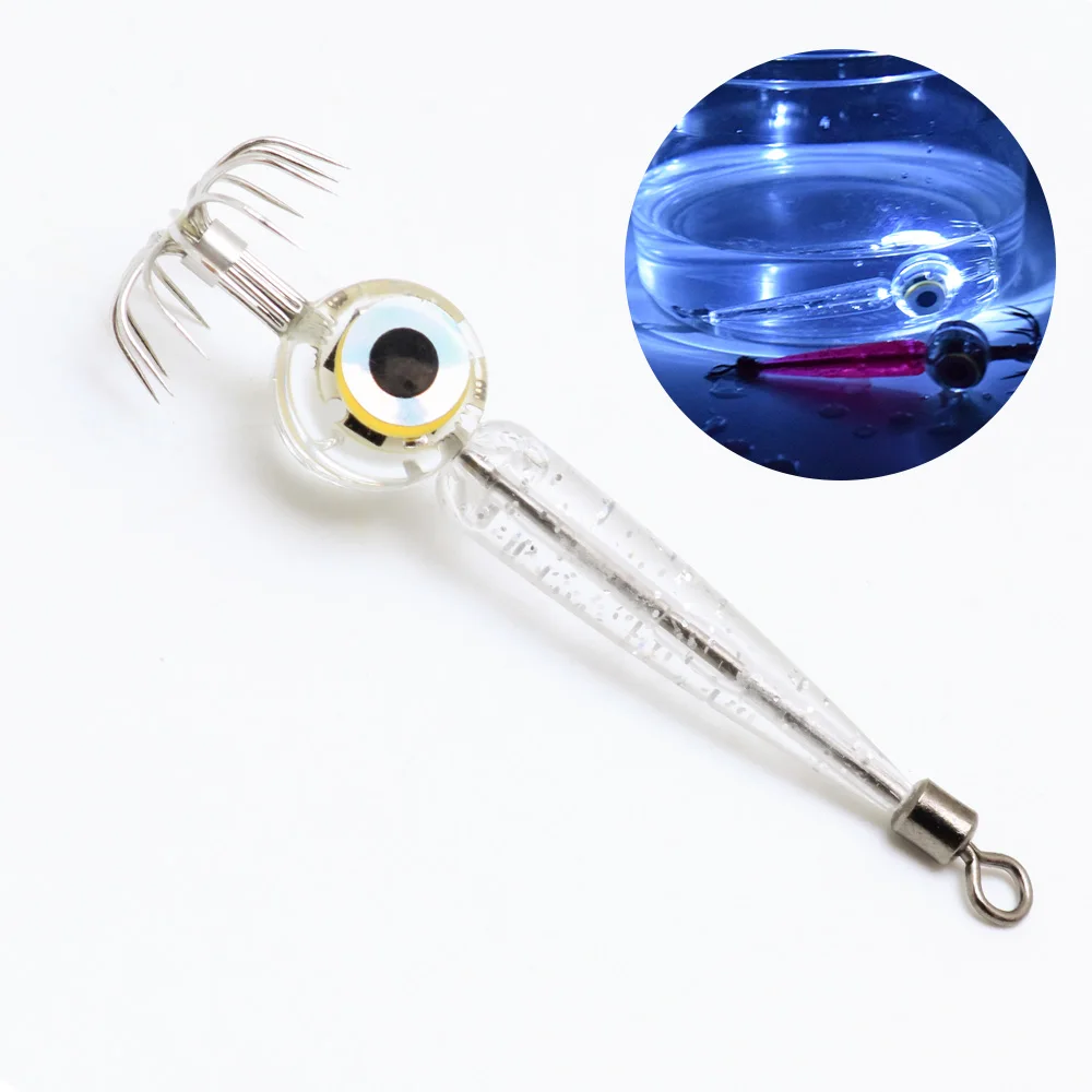 Señuelo calamar LED con anzuelo luminoso para pesca nocturna - imagen 3