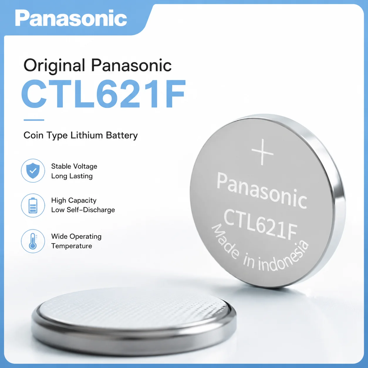 Batería recargable energía cinética CTL621F Panasonic para Citizen - imagen 2