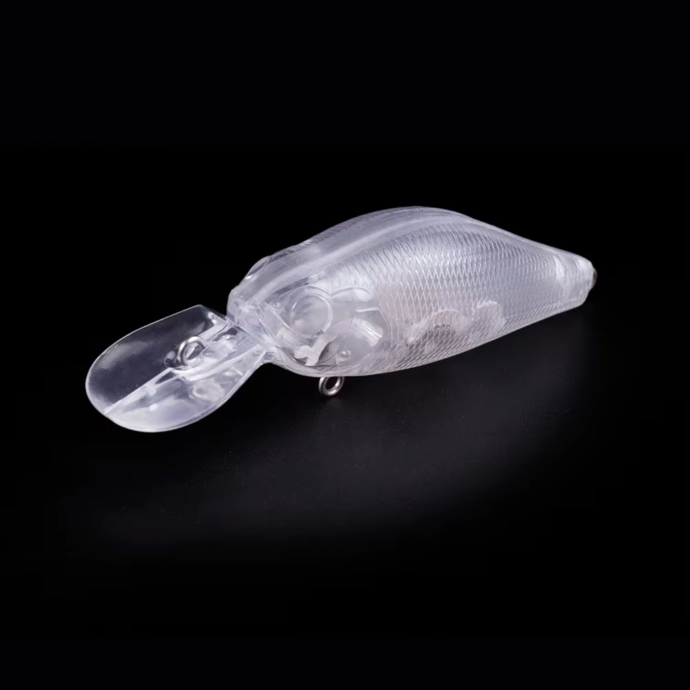 Hanlin-Mini Señuelo de manivela lubina flotante transparente