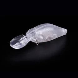 Hanlin-Mini Señuelo de manivela lubina flotante transparente