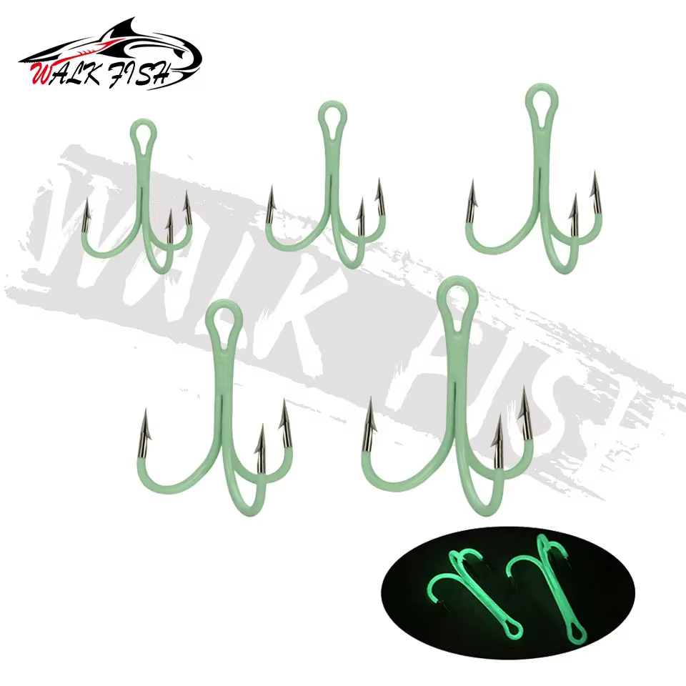 Walk Fish Anzuelos Triples Luminosos – Acero al Carbono para Mar - imagen 2