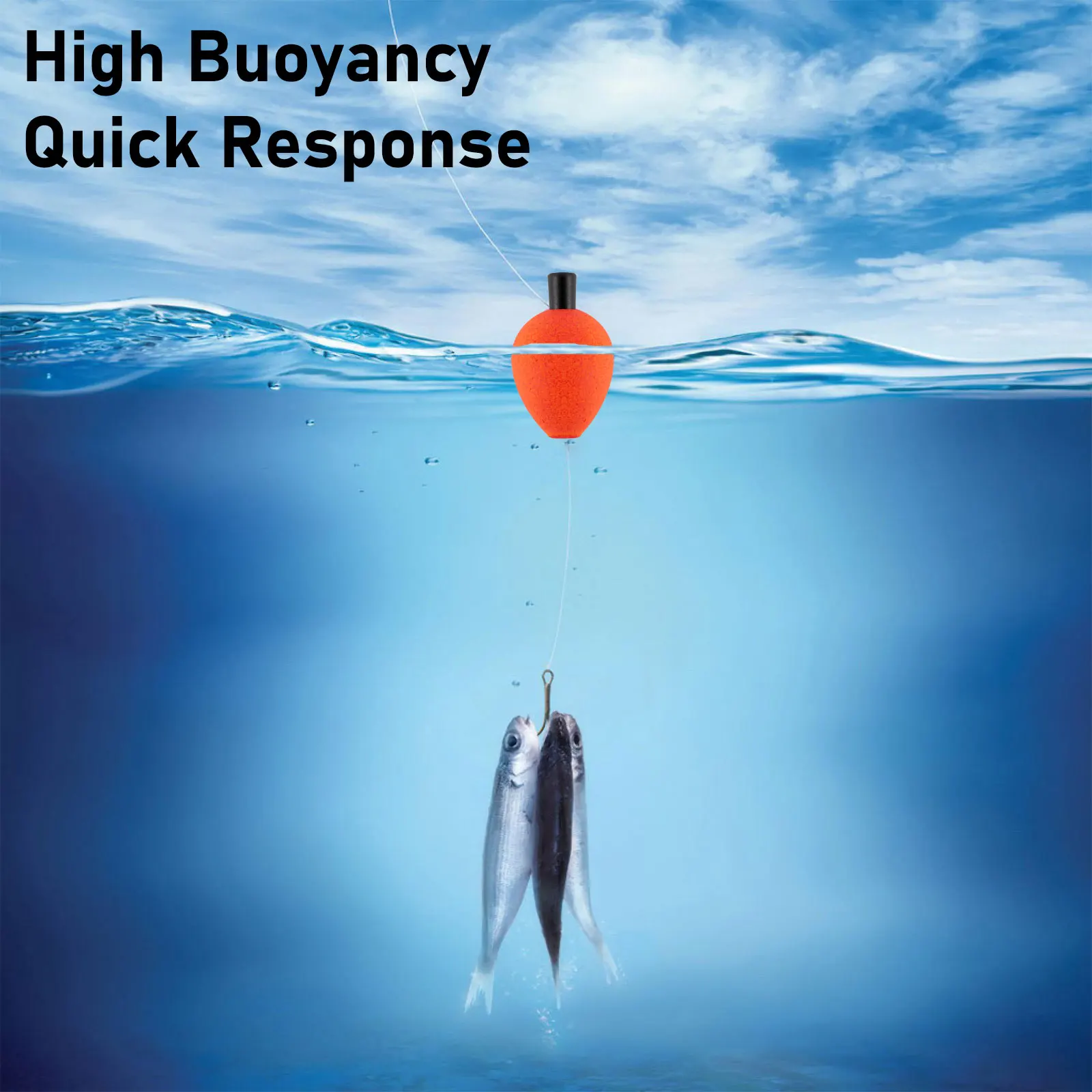 Indicador de pesca antideslizante vista superior