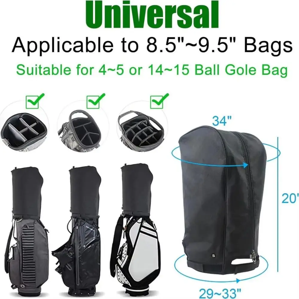 Funda impermeable para palos de golf en color negro