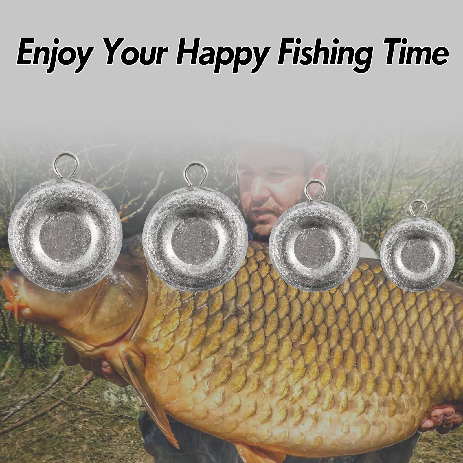 Plomos de disco 1-4 oz para surfcasting, pesca en fondo y bagre