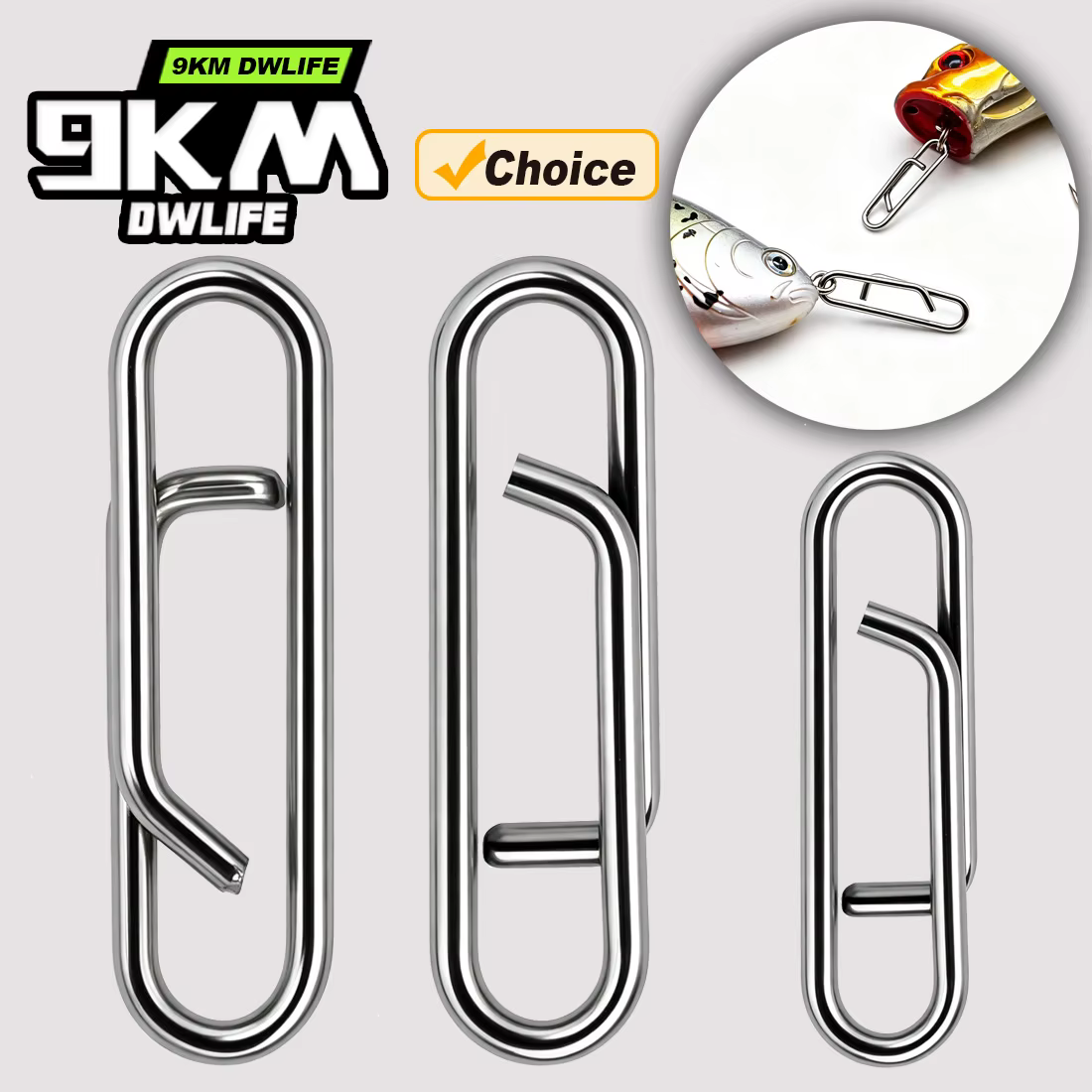 Clip Potencia Cambio Rápido Acero Inoxidable – Pesca Deportiva - imagen 3