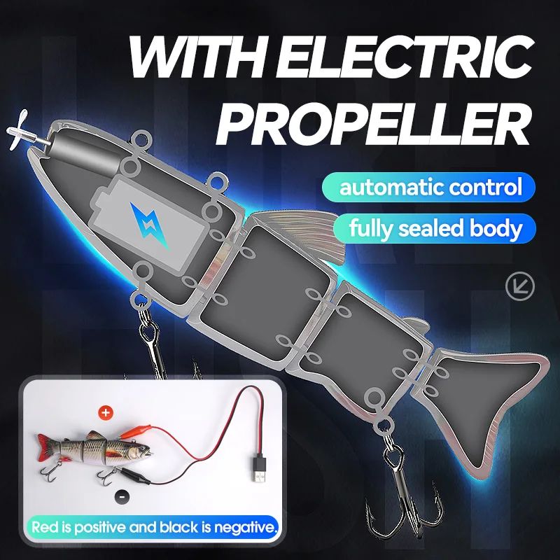 Señuelo eléctrico multiarticulado WEIHE Estilo A de material duro - imagen 3