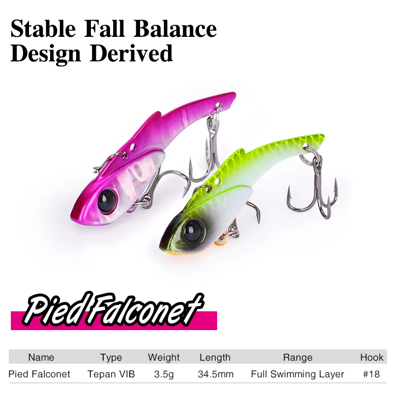 Tsurinoya PIED FALCONET 34.5mm – Señuelo VIB para lucio y barracuda - imagen 3