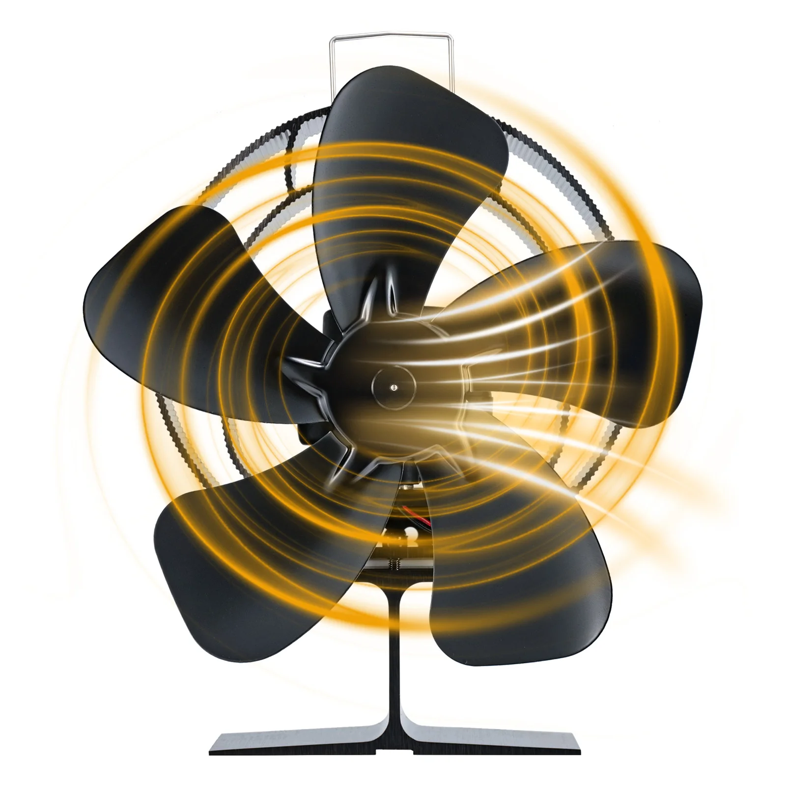 Vista del ventilador para chimenea de leña