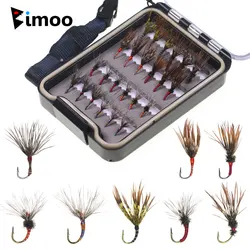 Bimoo Moscas Tenkara 12/14 – Caja impermeable, anzuelo con púas
