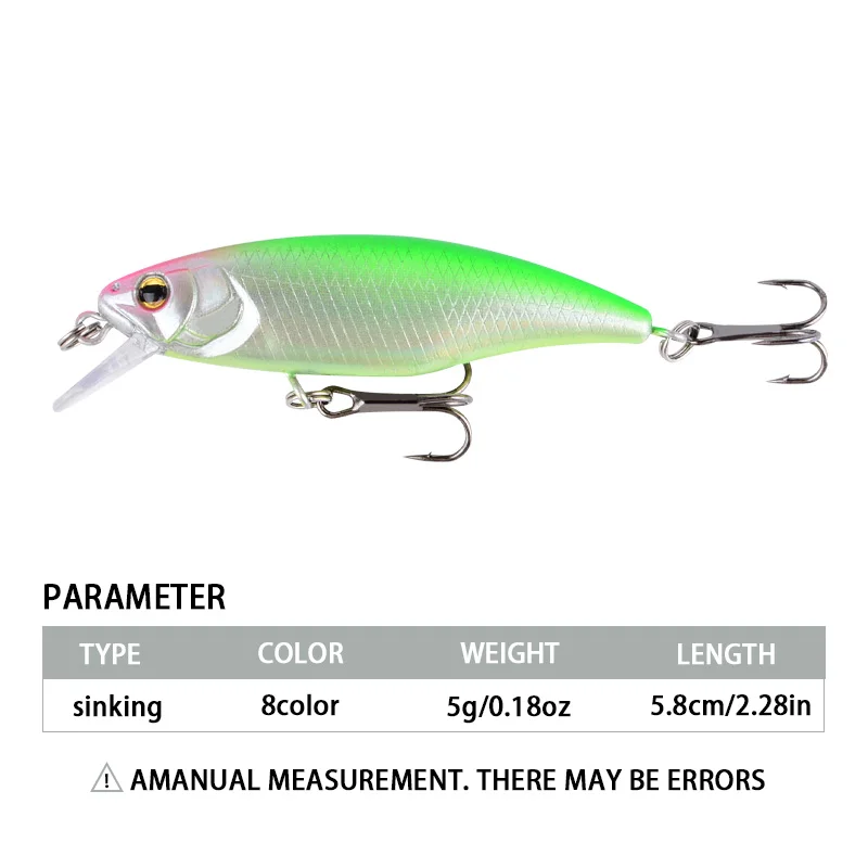 Señuelo Minnow de hundimiento tipo jerkbait para lubina y lucio - imagen 2