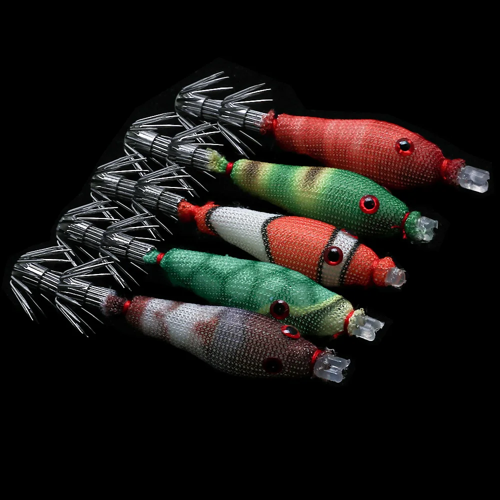 Señuelos blandos de calamar luminosos con doble capa para pesca marina - imagen 5