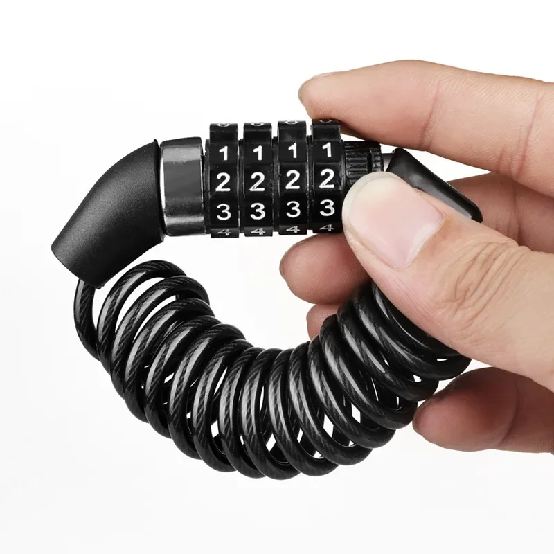 Candado para bicicleta con combo de 4 dígitos y cable de acero - imagen 2