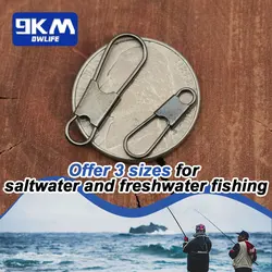 Broches de pesca - Clip de seguridad inoxidable agua dulce y salada