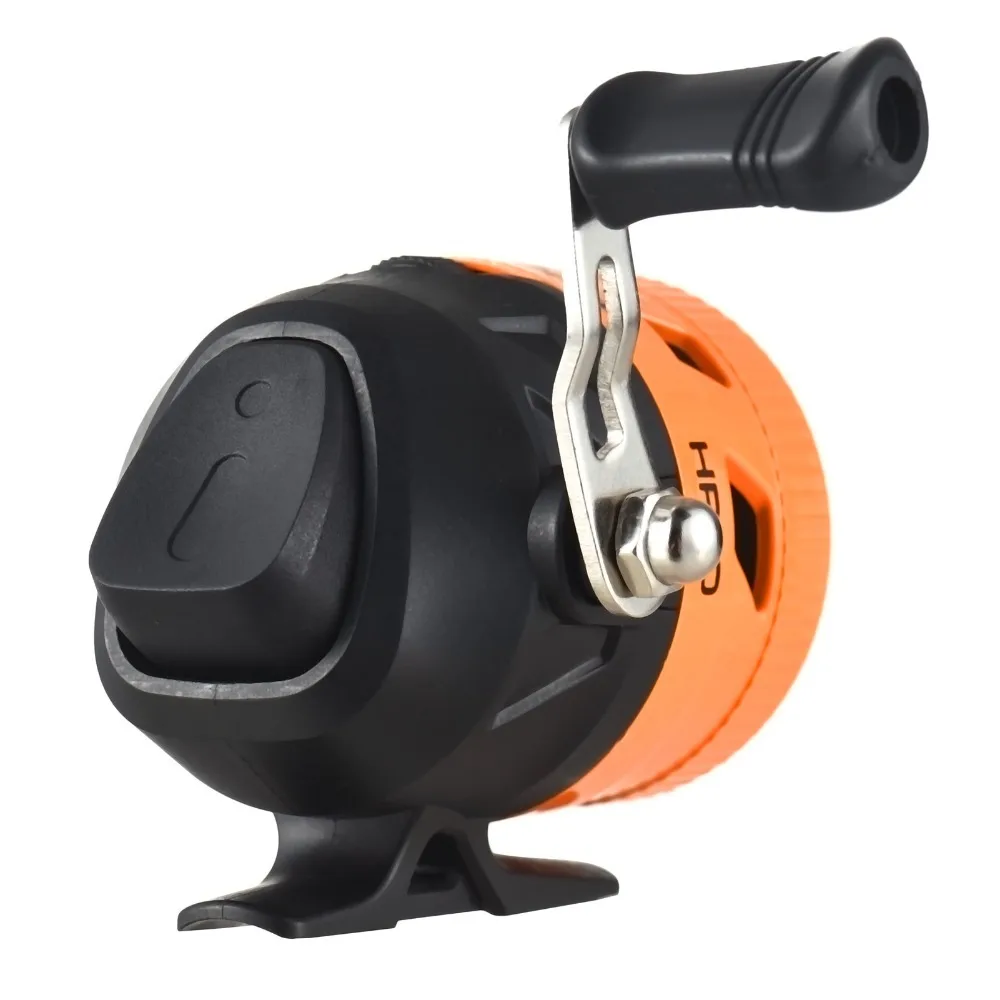 Carrete spincast naranja para mano derecha