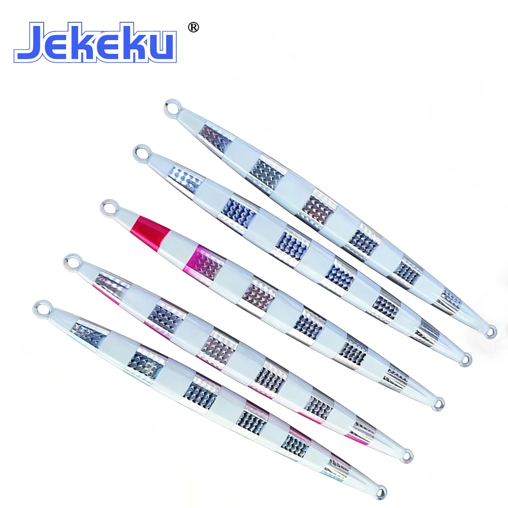JEKEKU señuelo jigging de metal luminoso craquelado lento - imagen 4