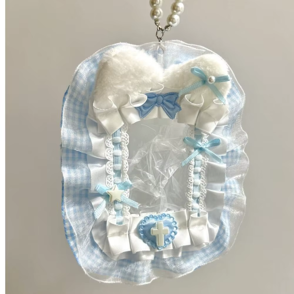 Funda Tarjetas Kawaii Lolita con Cinta de Encaje – Hecha a Mano