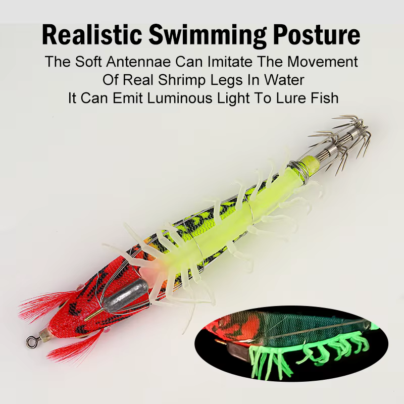 Jig EGI Leydun 120mm – Señuelo calamar UV con antenas - imagen 3