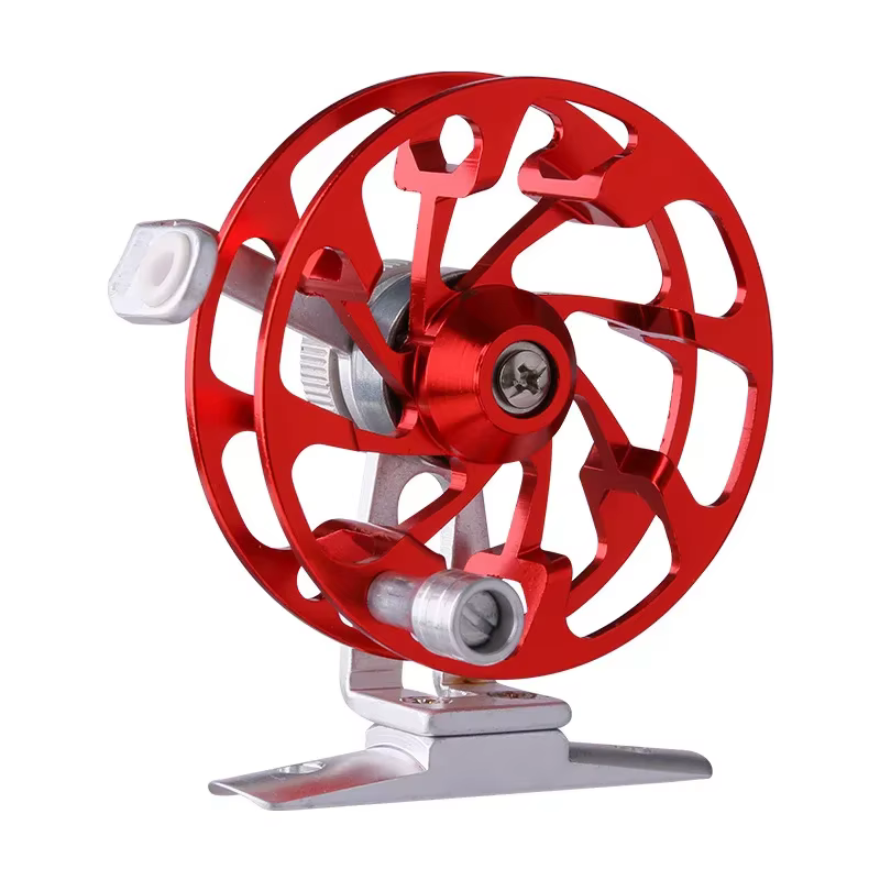 Carrete de pesca en hielo DEUKIO ultraligero de metal - imagen 4