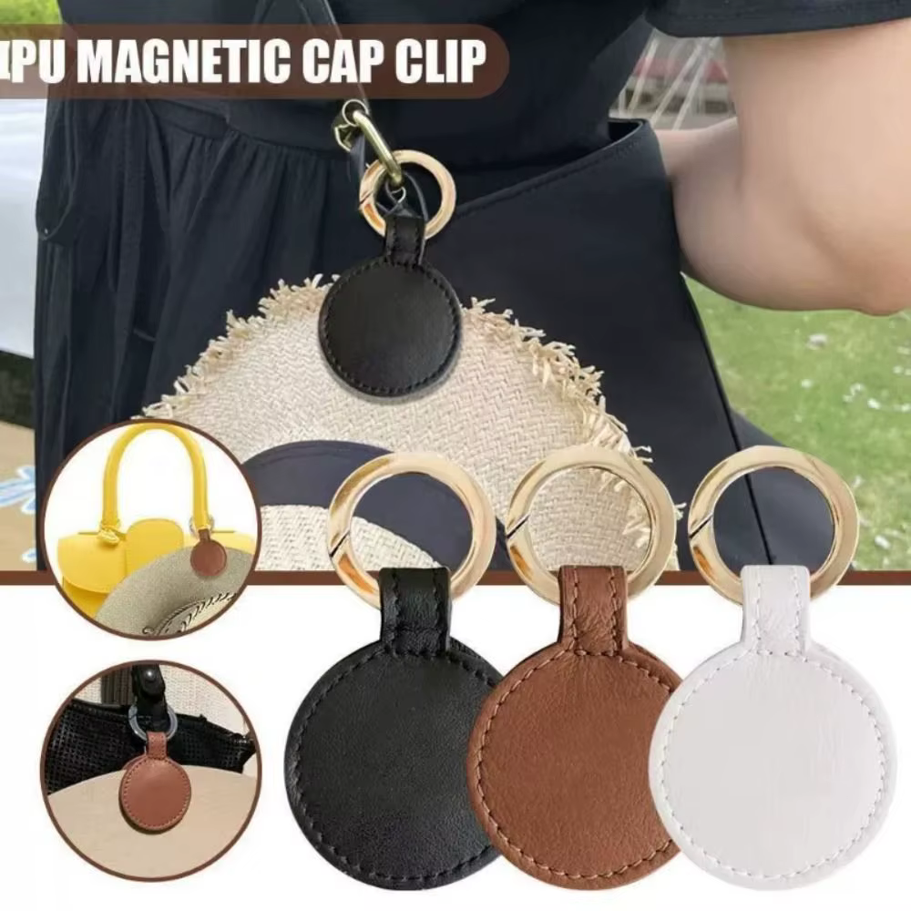 Clip magnético para sombrero y bolso de pesca – Cuero PU - imagen 2